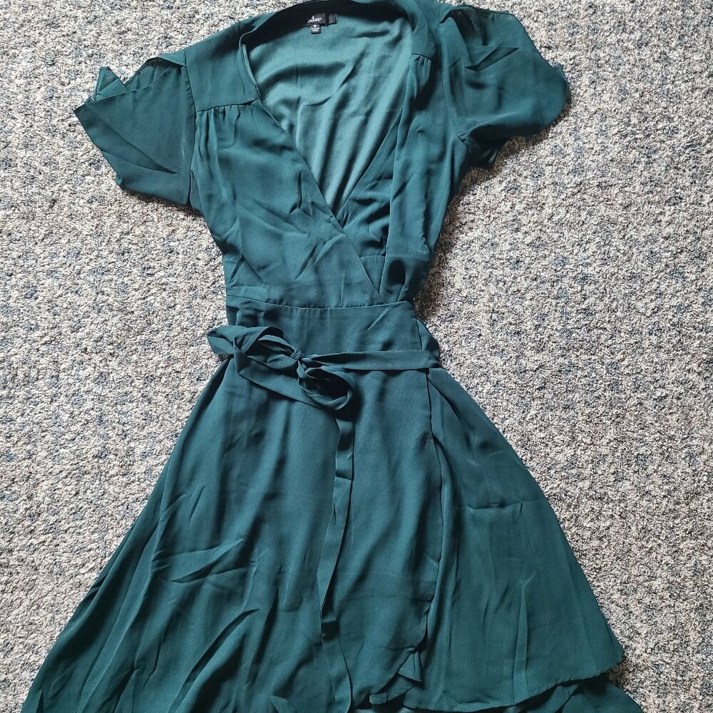 Lulus green wrap dress